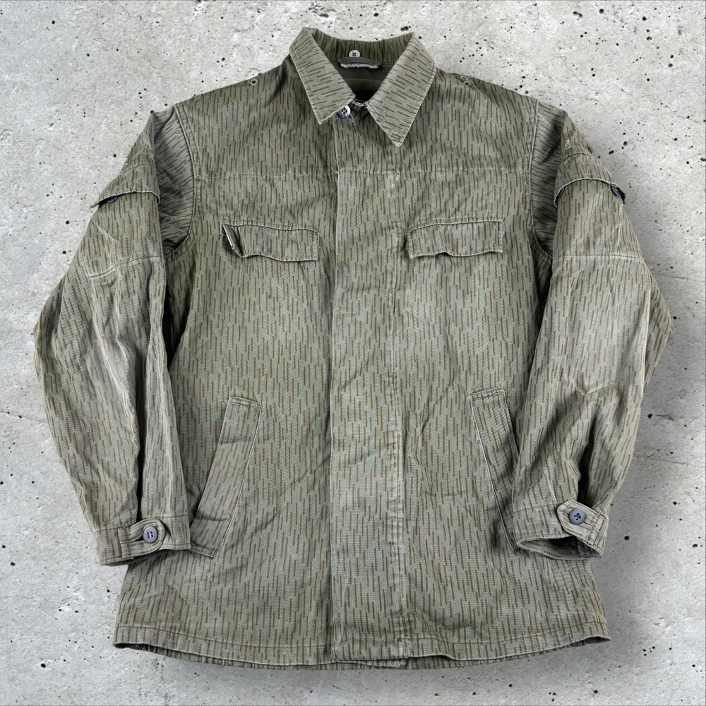 East German Strichtarn Rain Camo Jacket Sz G44 Vintage Military Surplus